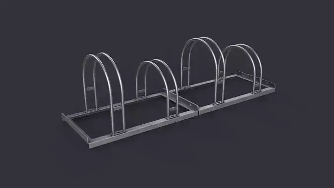 Bike Rack 3 PBR Game Ready Low-poly 3D model