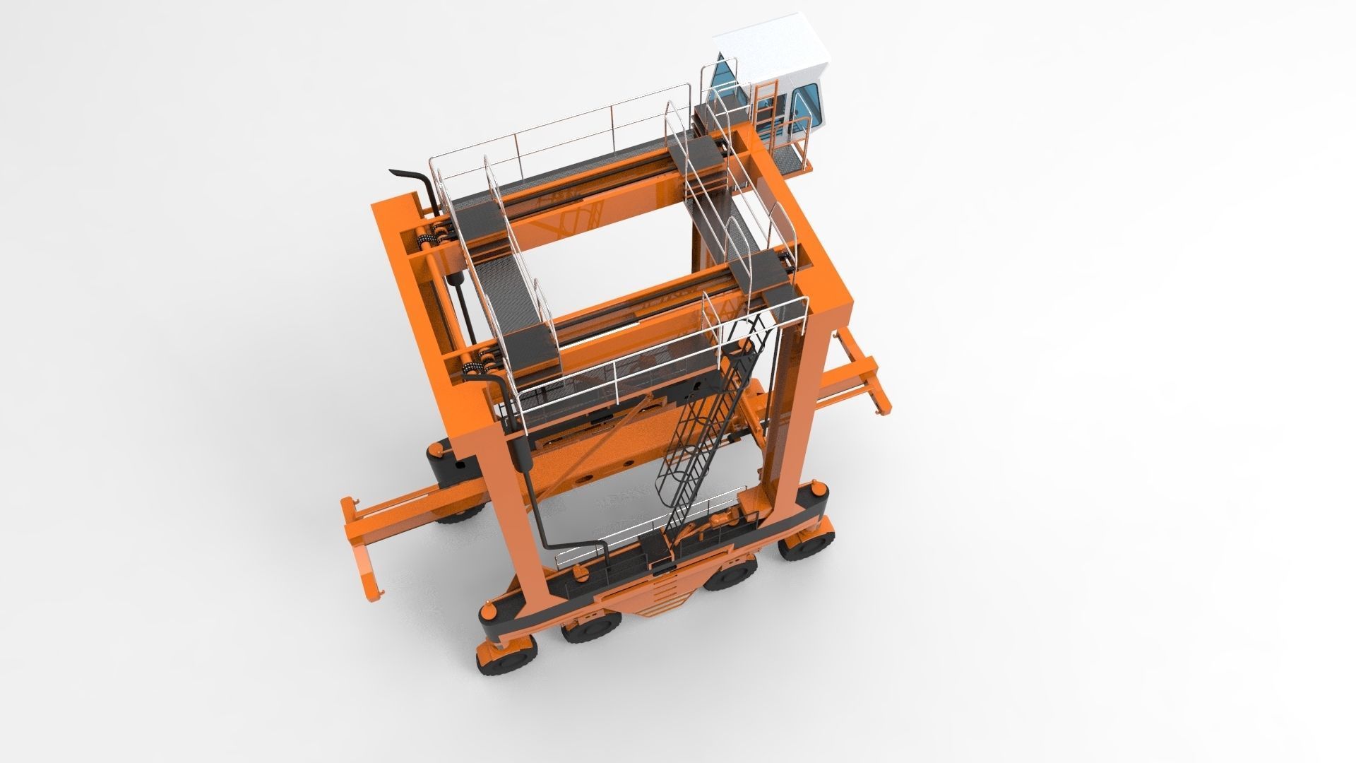 Harbour Container Crane 3D model_2