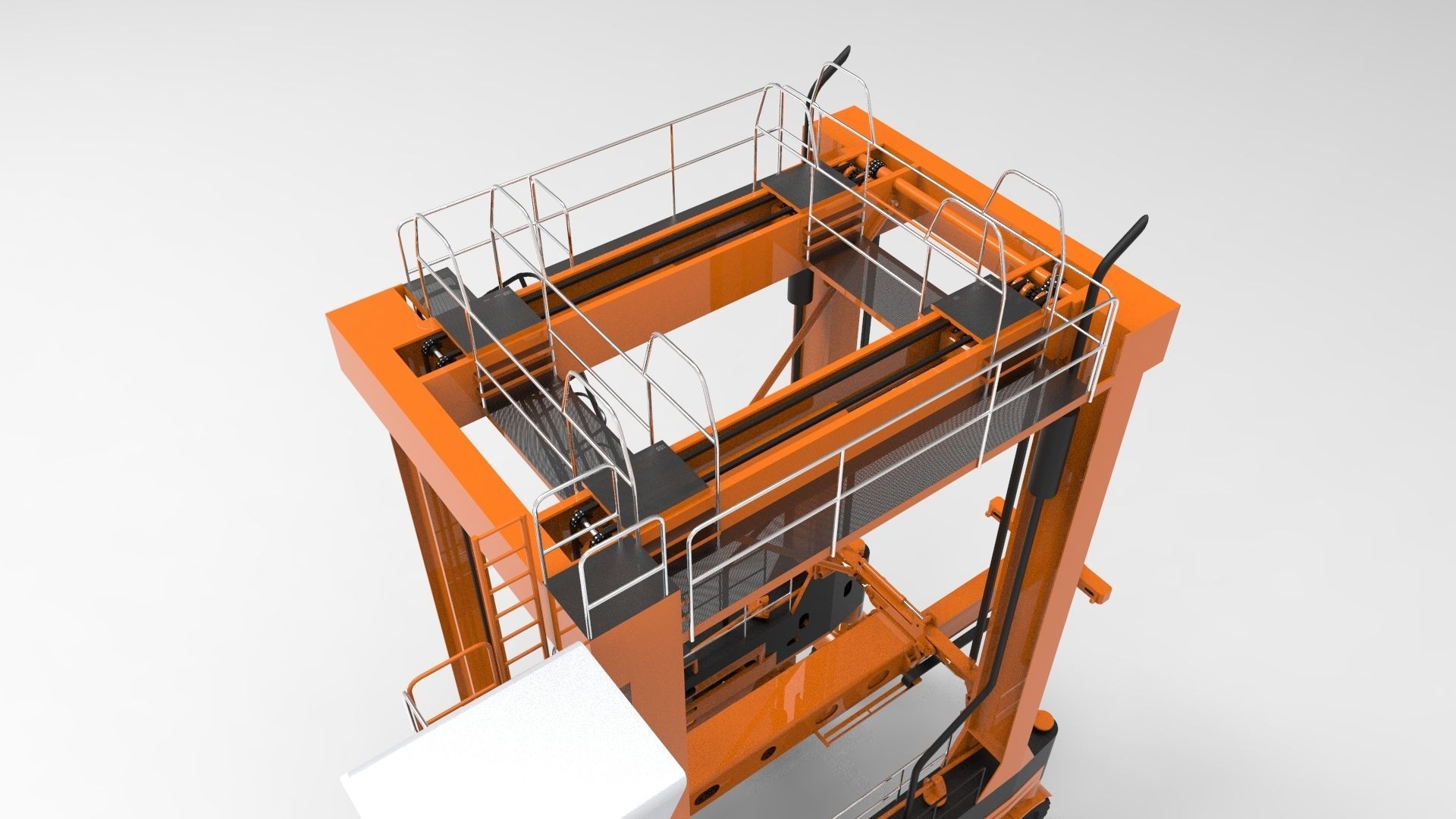 Harbour Container Crane 3D model_4