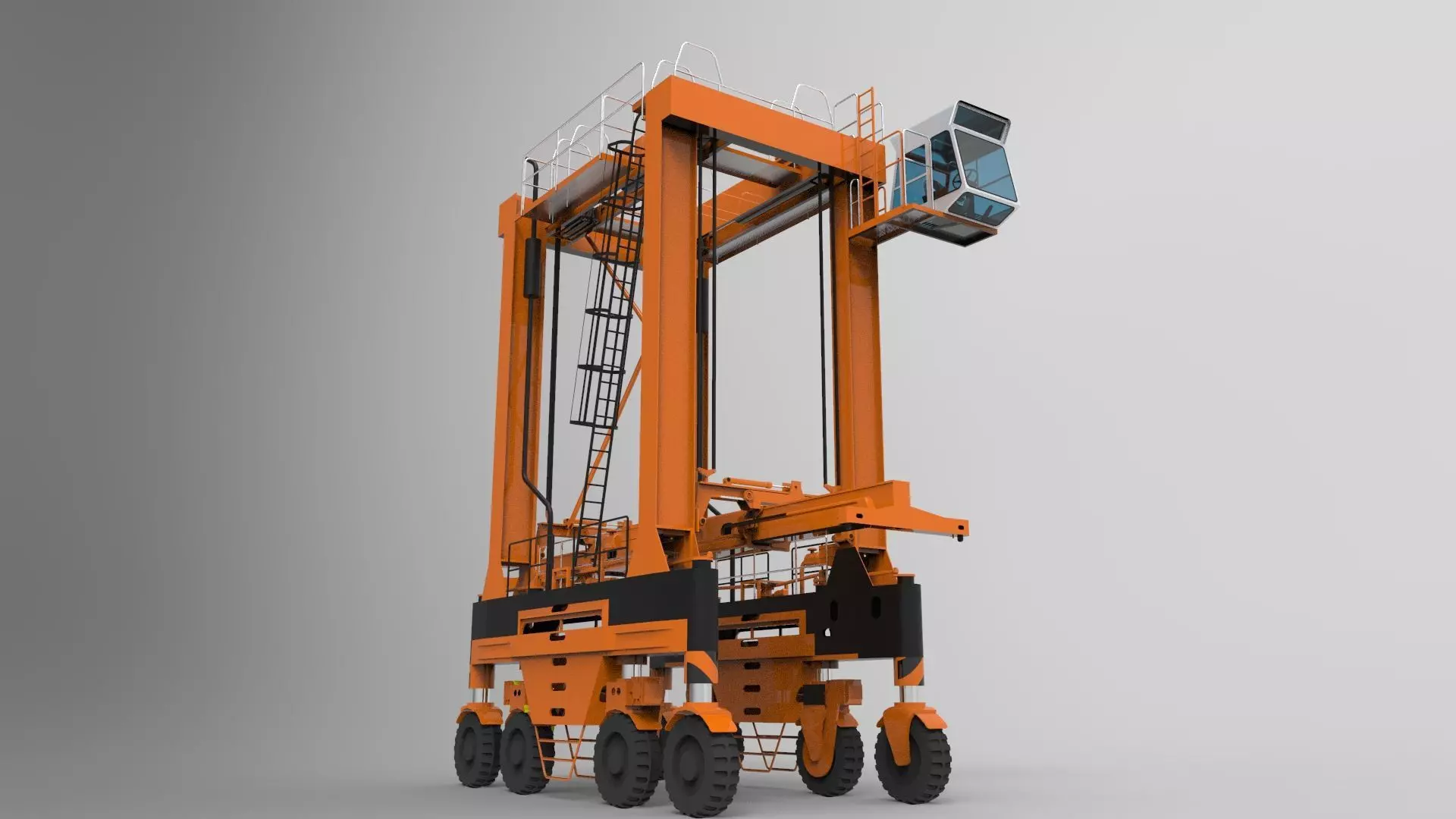Harbour Container Crane 3D model_0