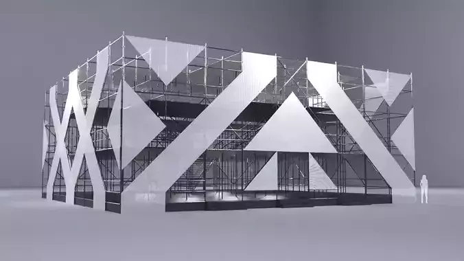 Layher Structure Pavilion 3 3D model