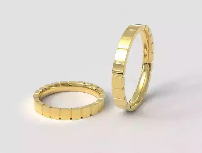 3mm Geometric Wedding Band