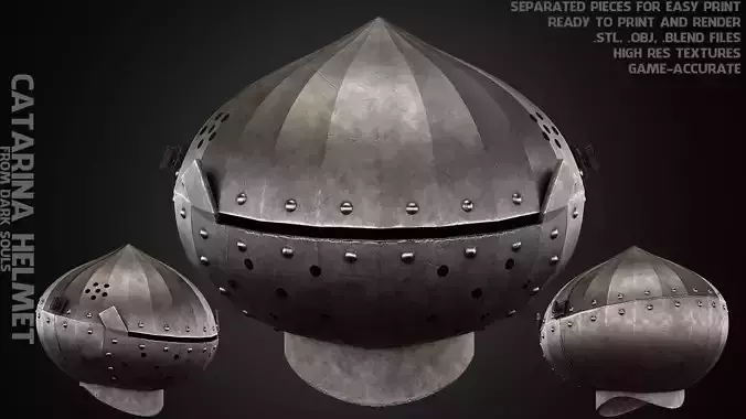 Siegmeyer of Catarina Helmet for Cosplay 3D print model