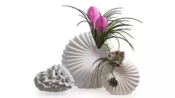 Spiral Vase Set 3D model