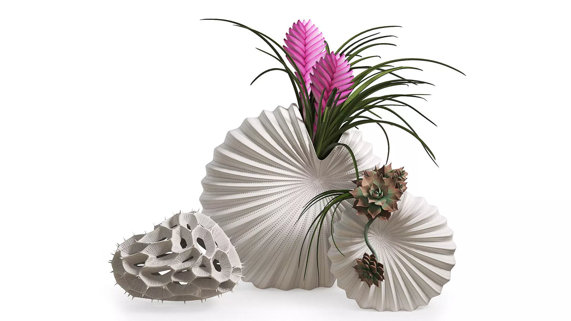 Spiral Vase Set 3D model_0