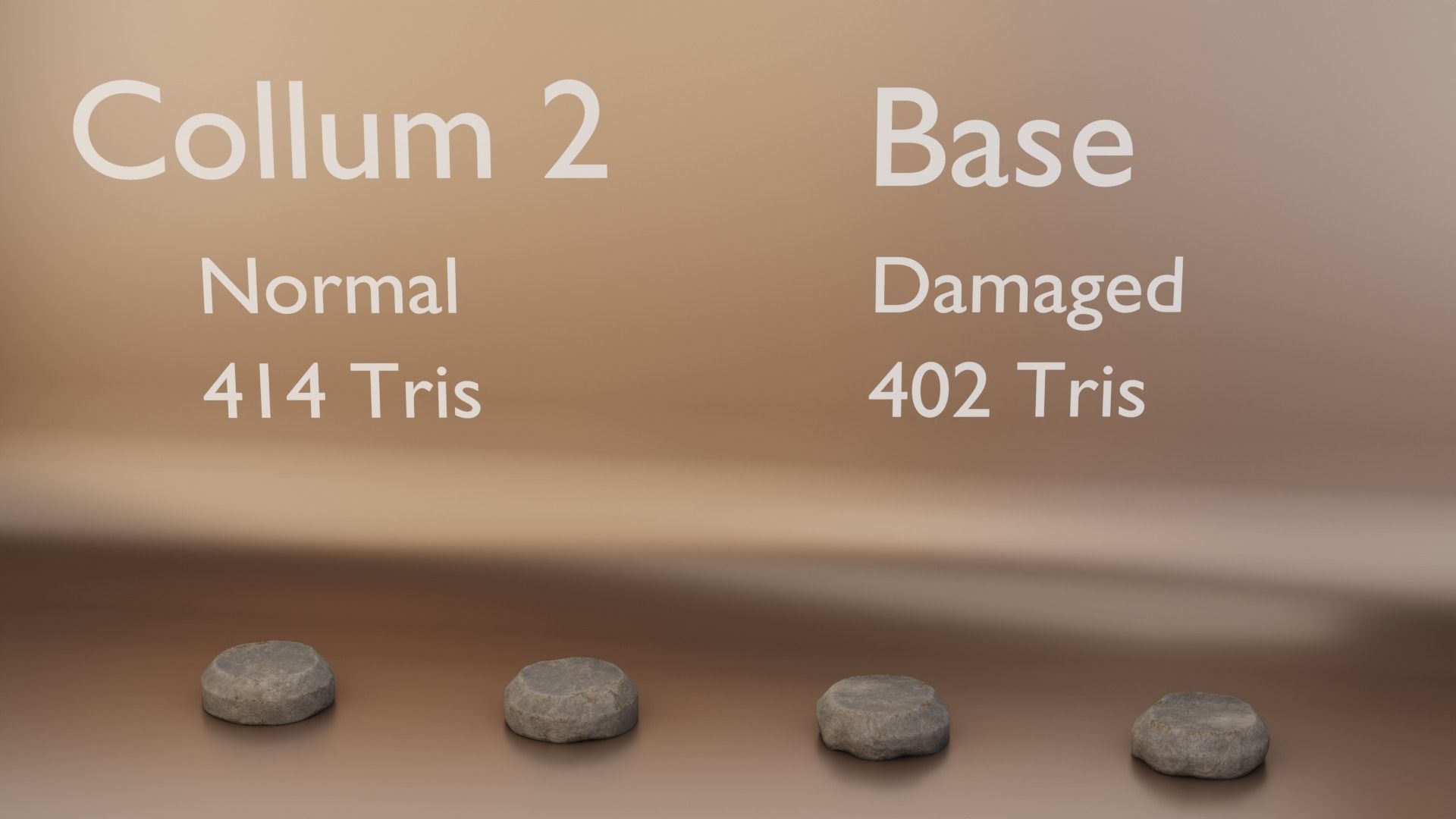 Old Stone Collums 4K PBR Modular Low-poly 3D model_9