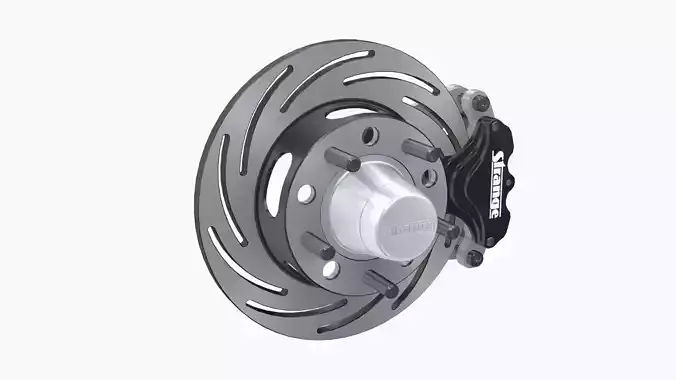 Strange Spindle Front Brake Disc Low-poly 3D model