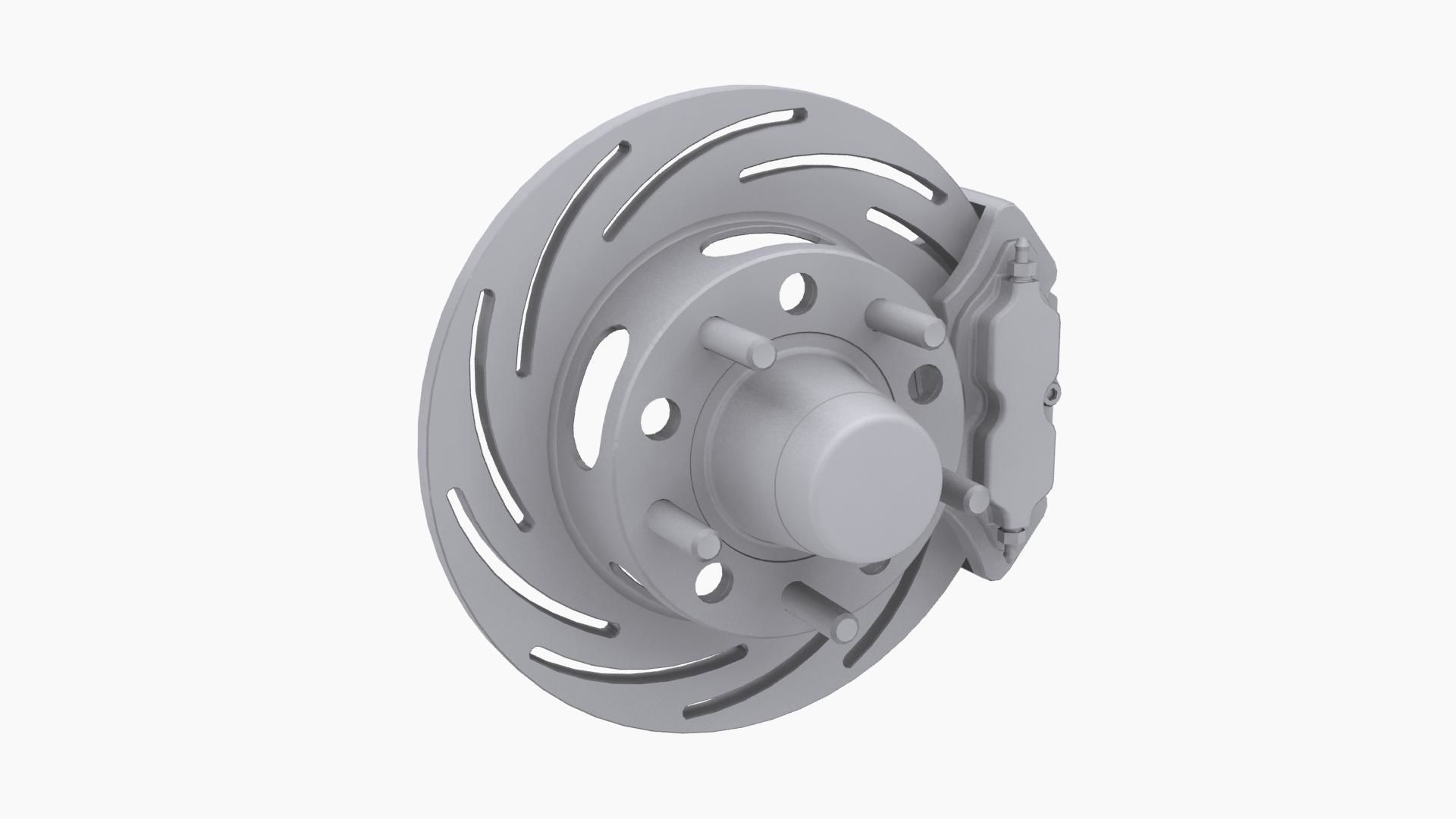 Strange Rear Brake Disc Low-poly 3D model_5