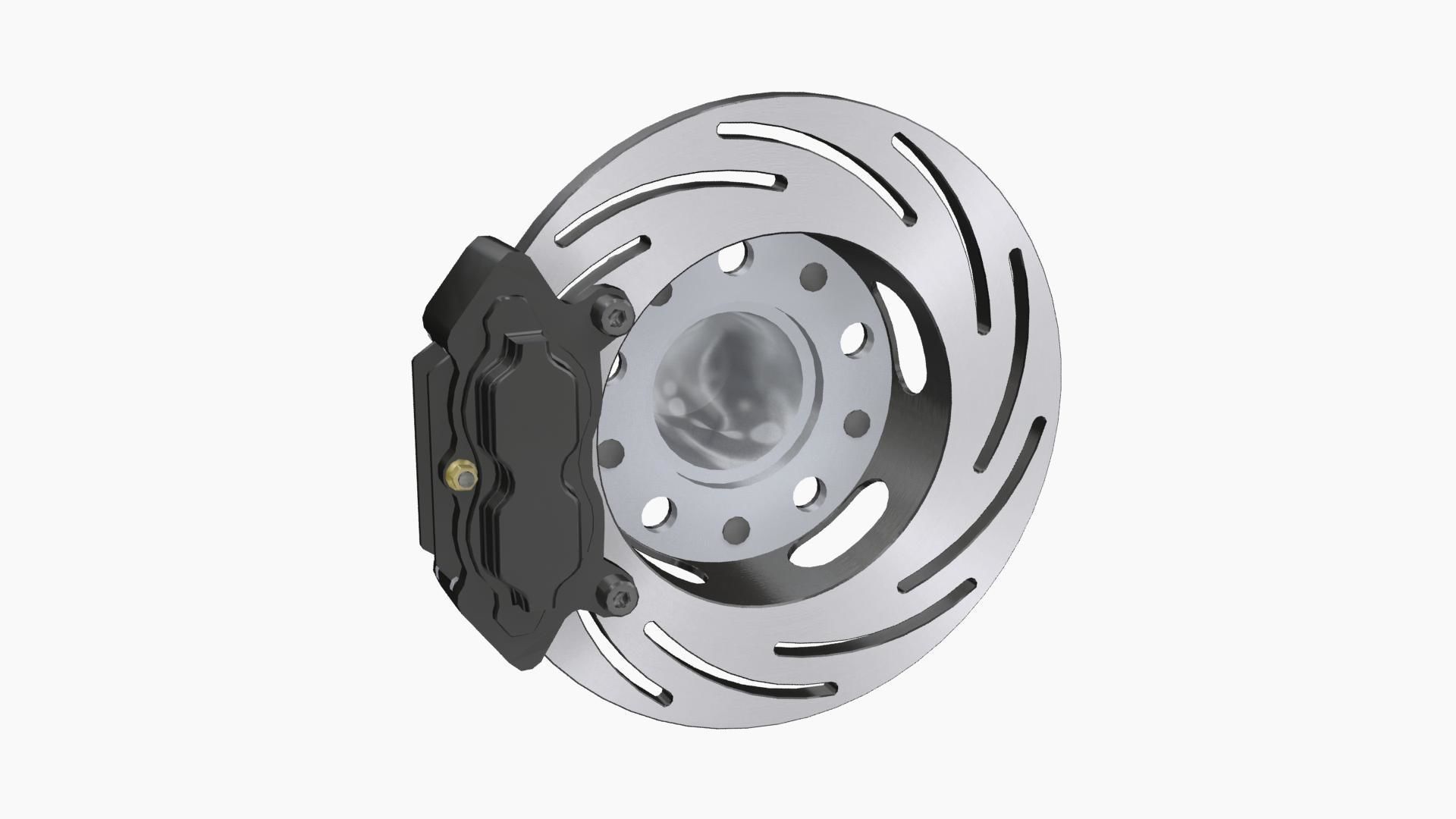 Strange Rear Brake Disc Low-poly 3D model_3