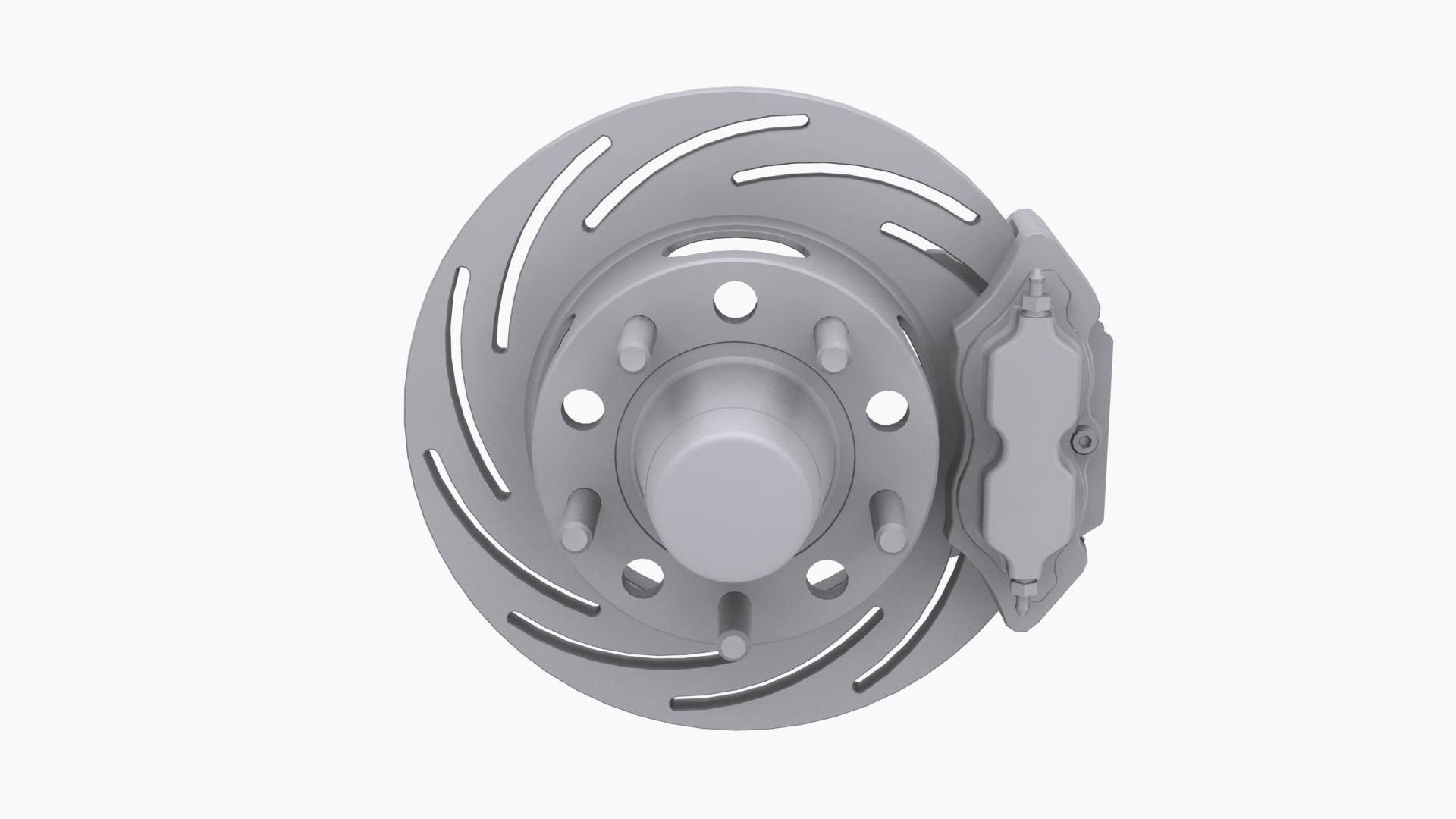Strange Rear Brake Disc Low-poly 3D model_6