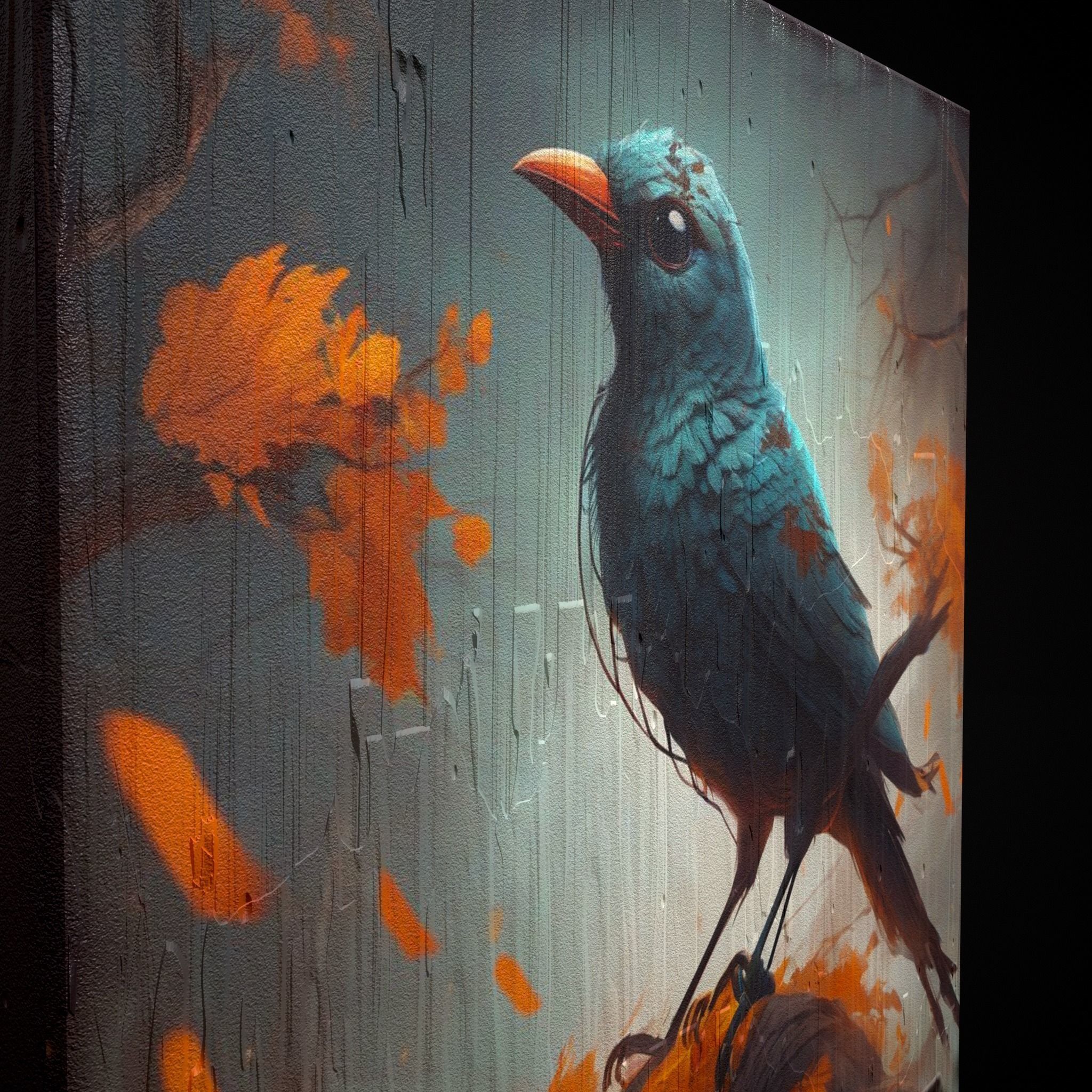 Halloween Bird Painting Version Four Low-poly 3D model_12