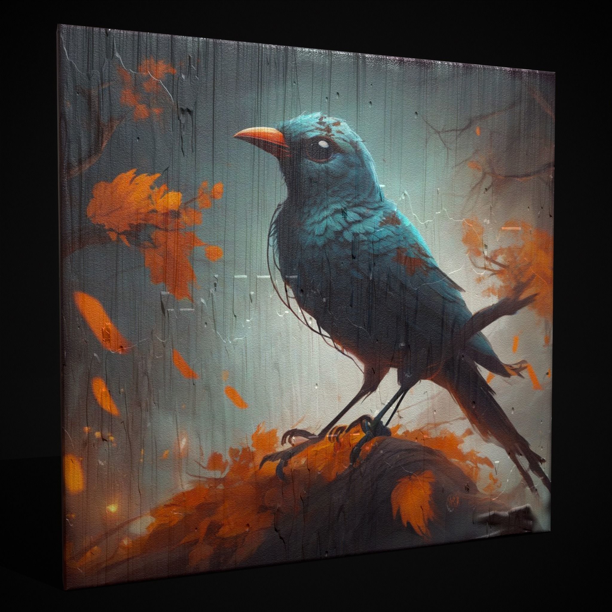 Halloween Bird Painting Version Four Low-poly 3D model_2