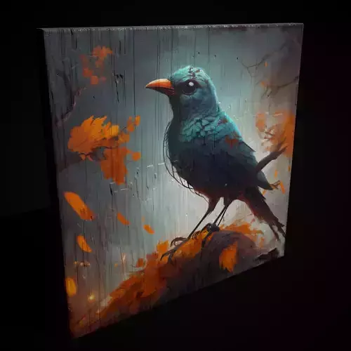 Halloween Bird Painting Version Four