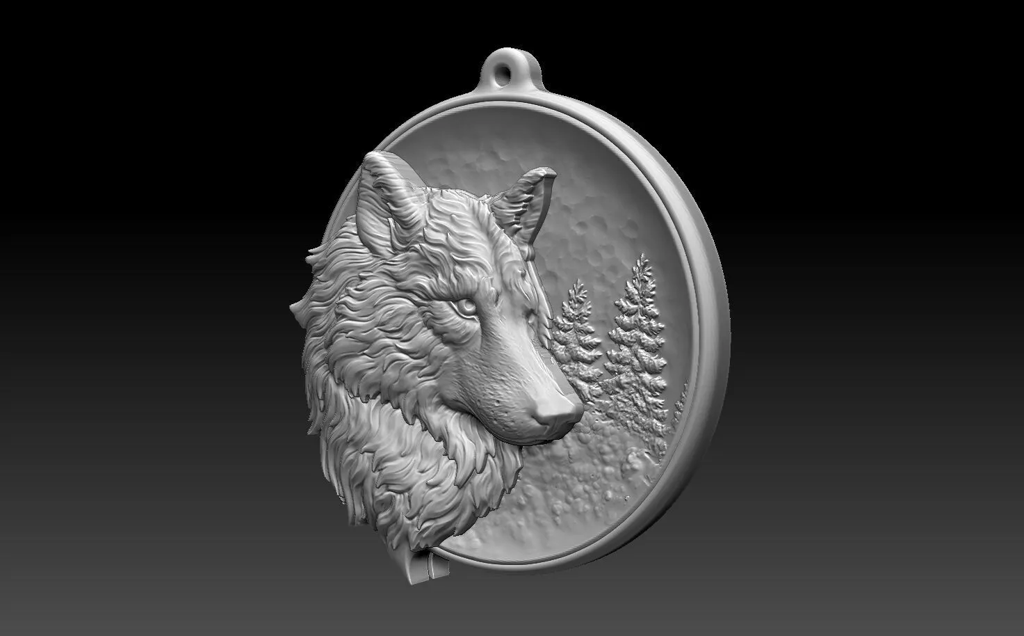 HM Wolf Keychain 02 3D print model