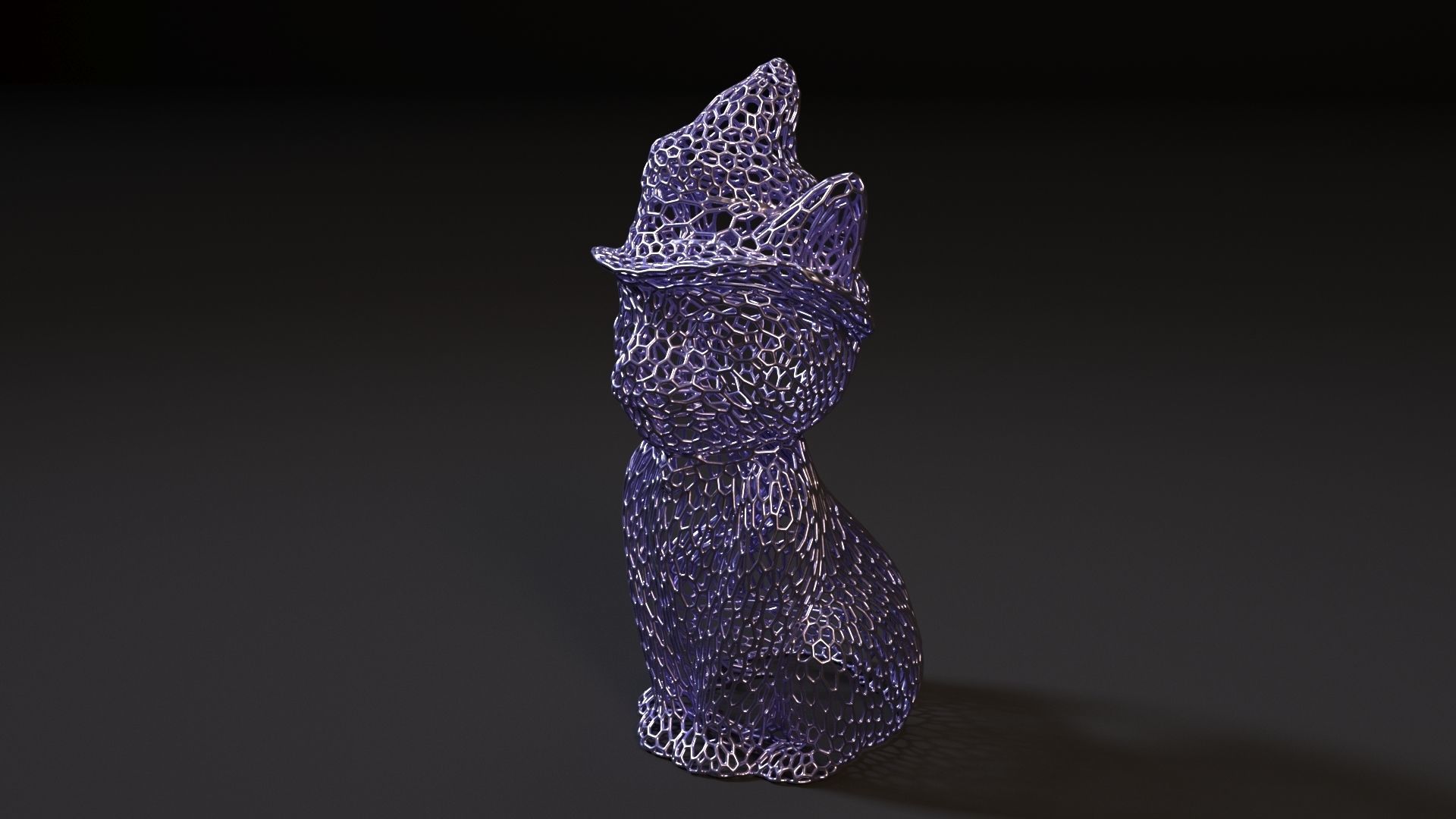 Cat in a hat 2 3D print model_1