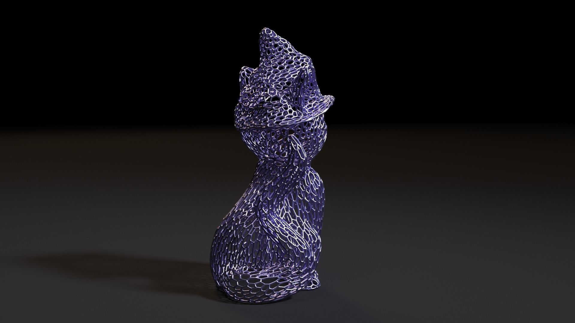 Cat in a hat 2 3D print model_5