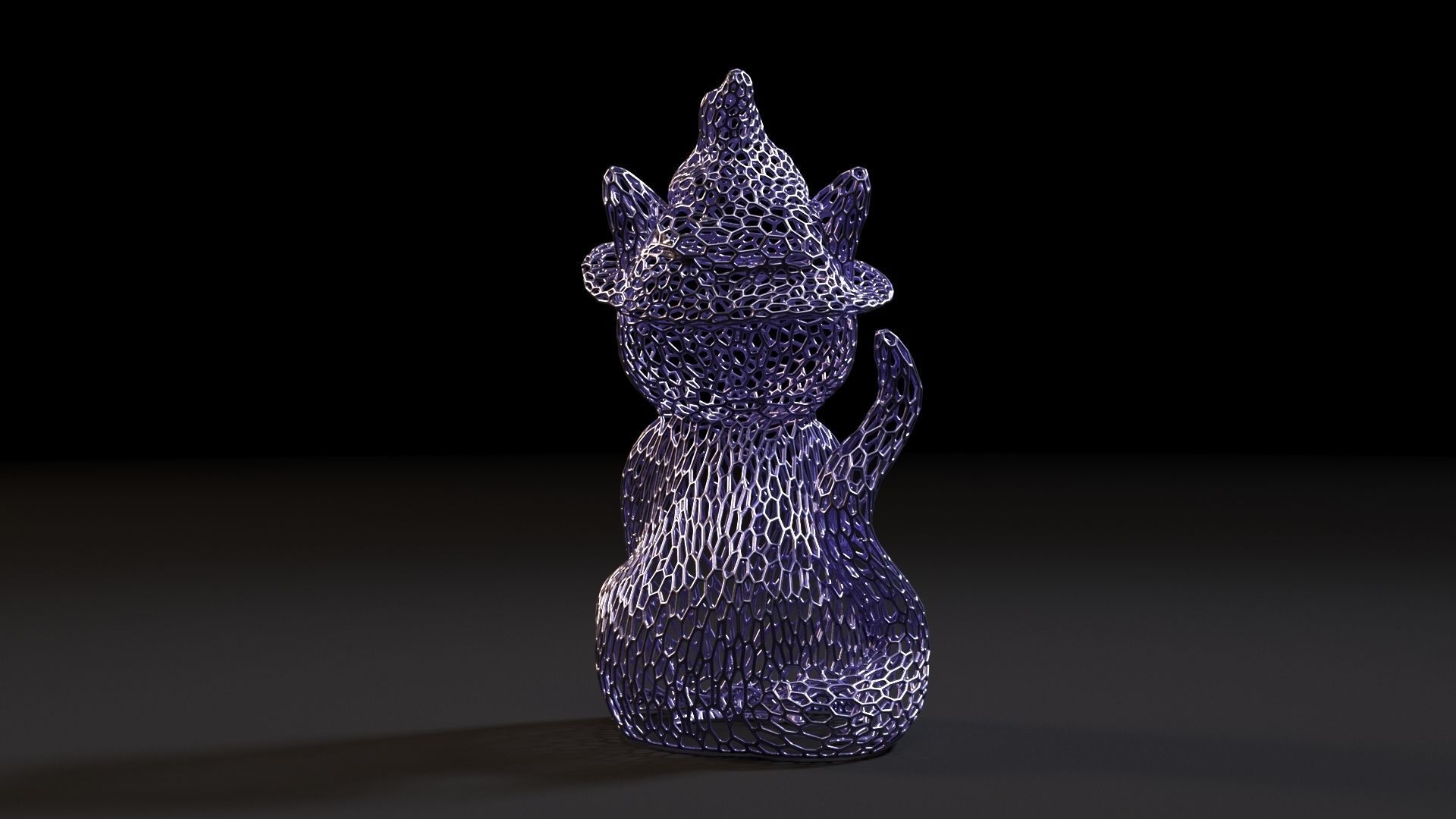 Cat in a hat 2 3D print model_4