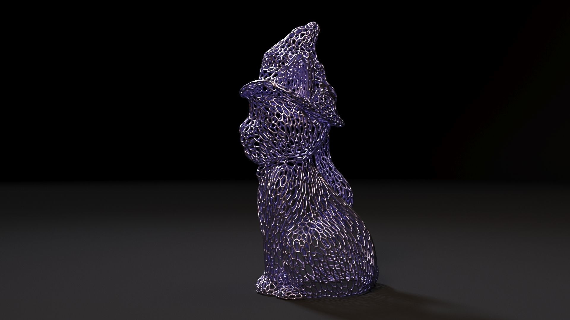Cat in a hat 2 3D print model_2