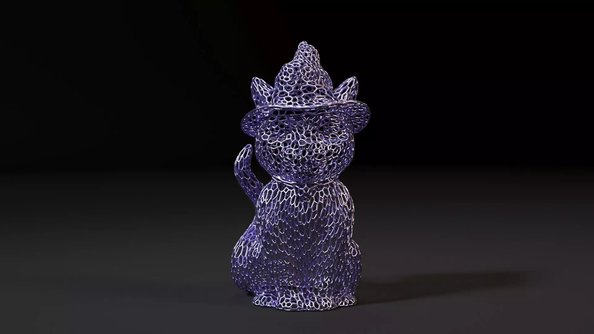 Cat in a hat 2 3D print model_0
