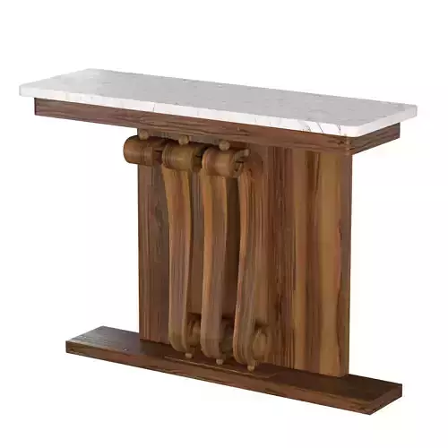 Wallnut console 3D model