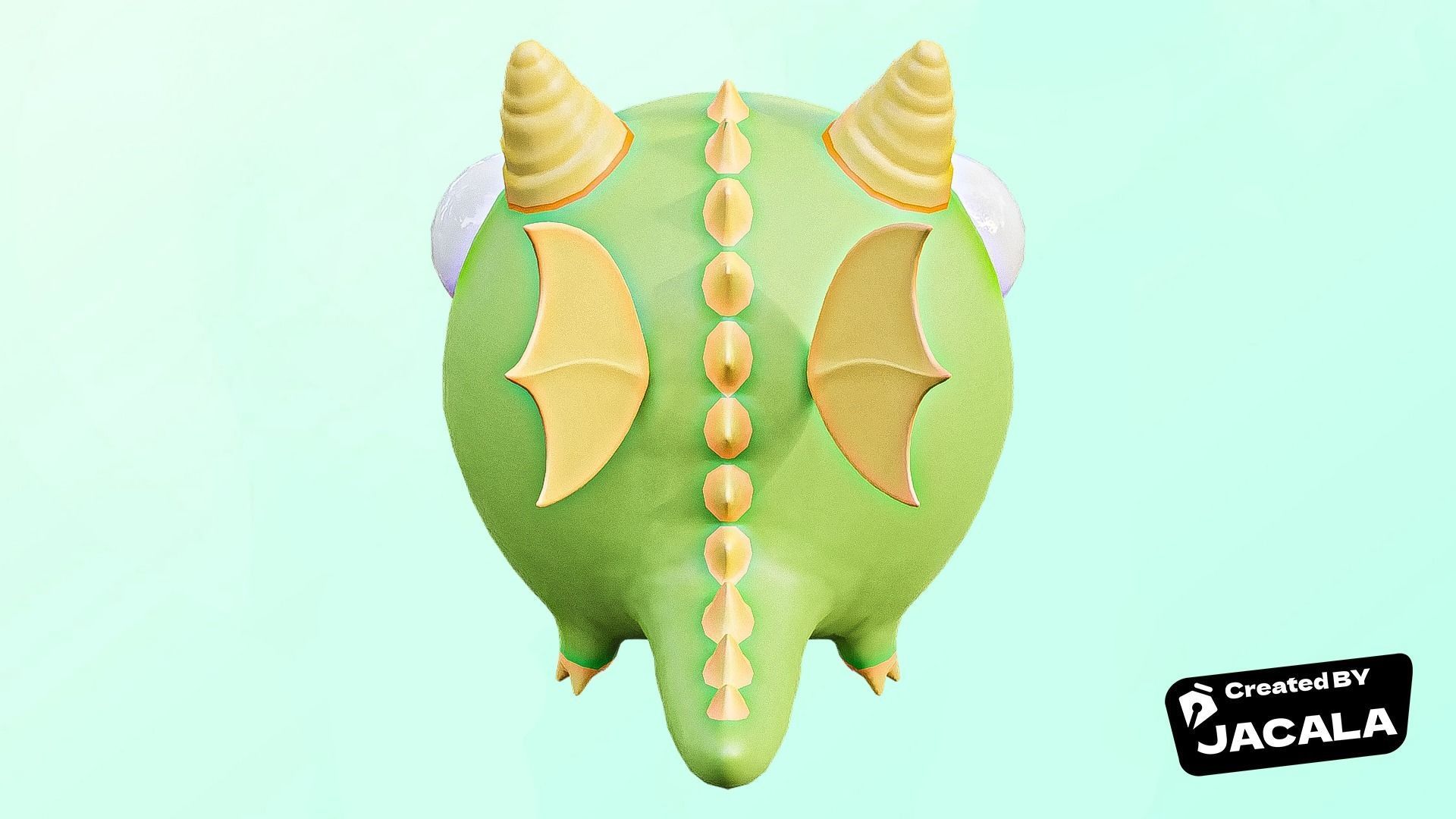 Cartoon Dragon Rig 3D model Low-poly 3D model Low-poly 3D model_4