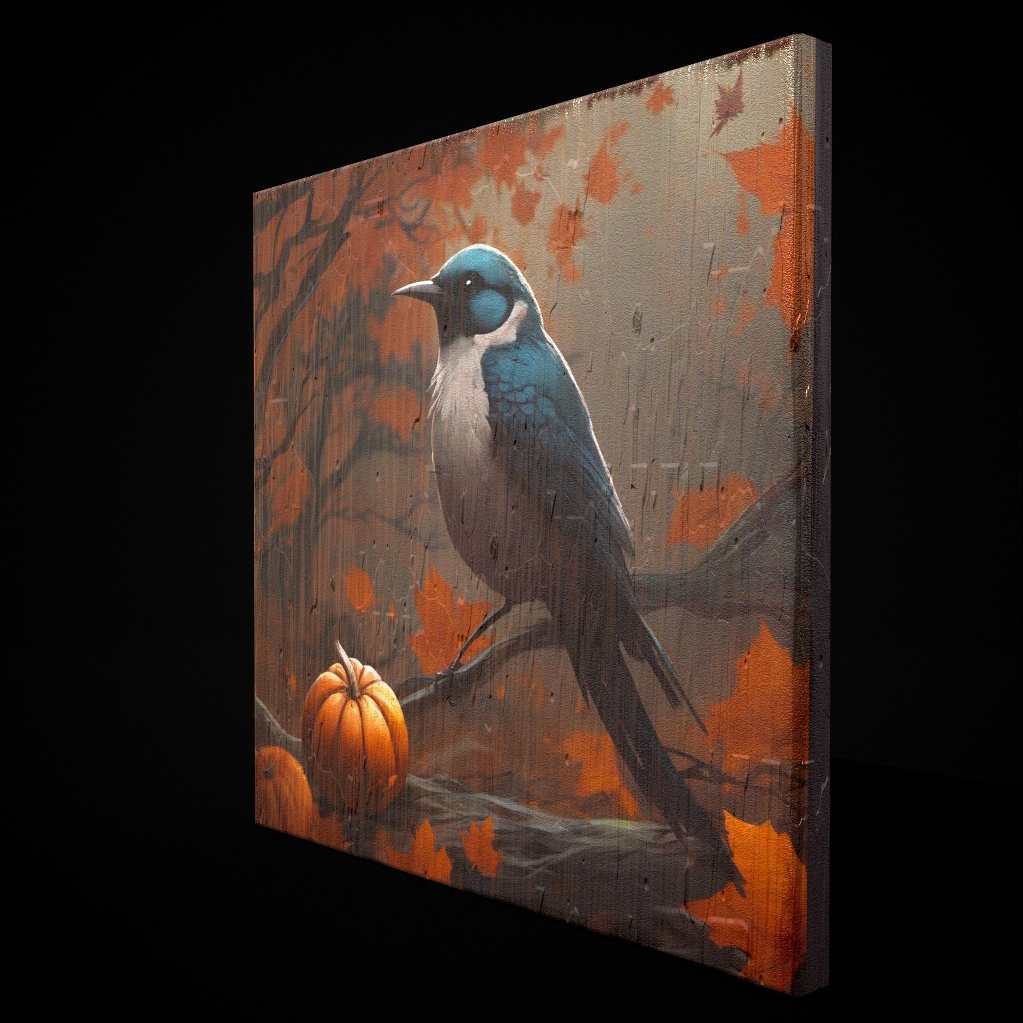Halloween Bird Painting  Version Five Low-poly 3D model_8