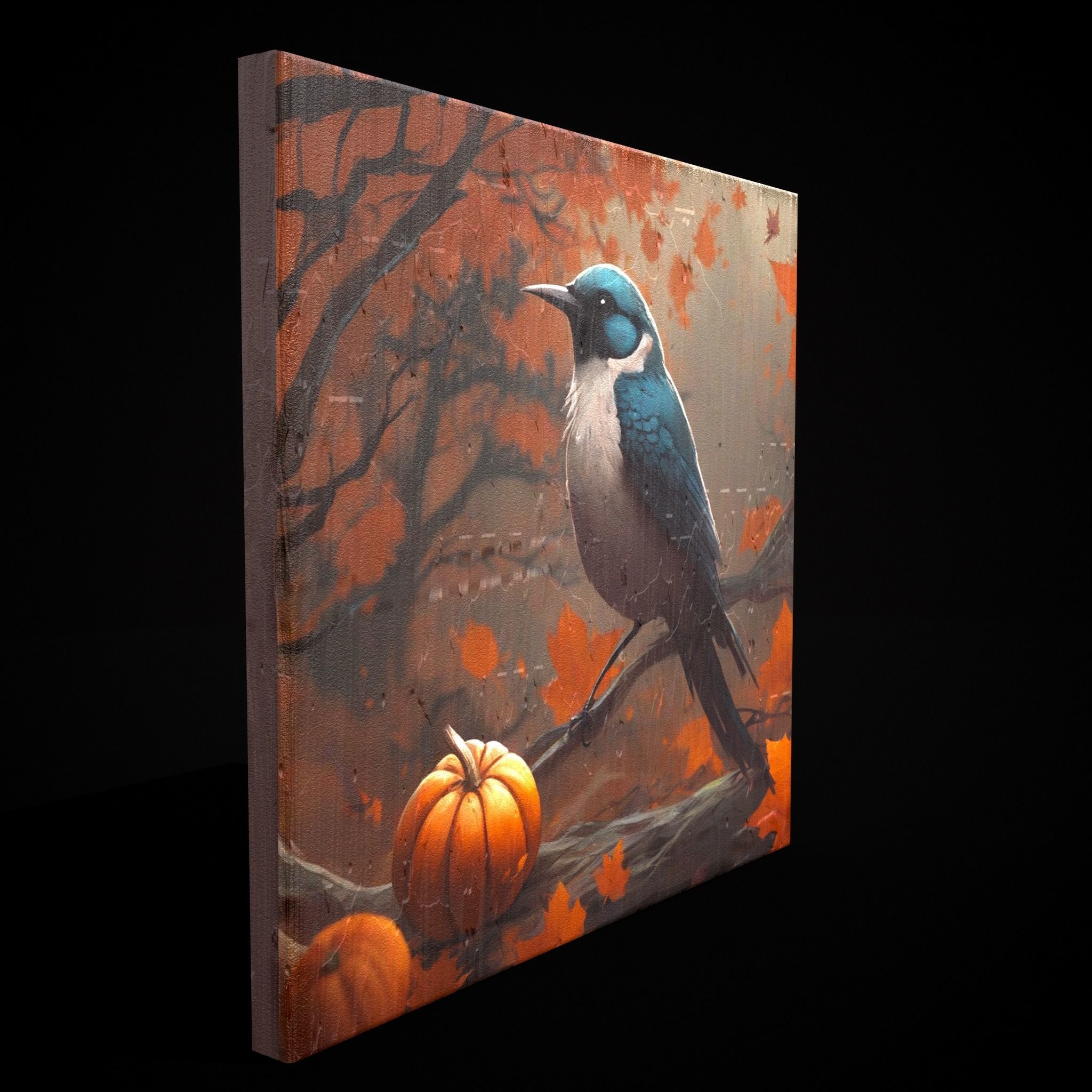 Halloween Bird Painting  Version Five Low-poly 3D model_9