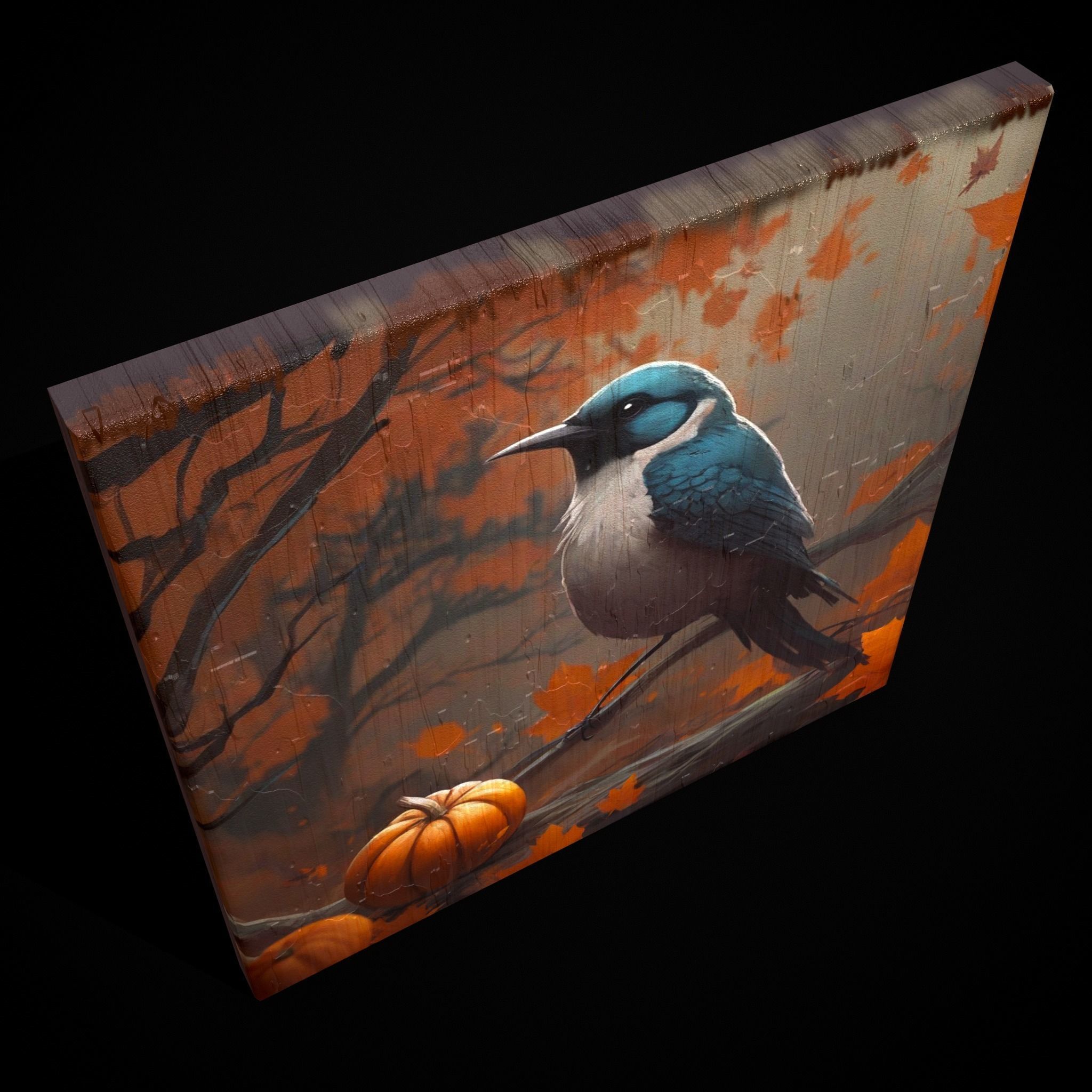 Halloween Bird Painting  Version Five Low-poly 3D model_3