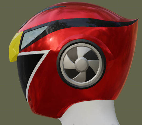 Red Power ranger RPM STL 3D print model 3D print model_2