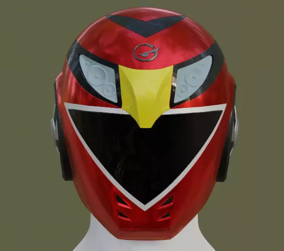 Red Power ranger RPM STL 3D print model 3D print model_0