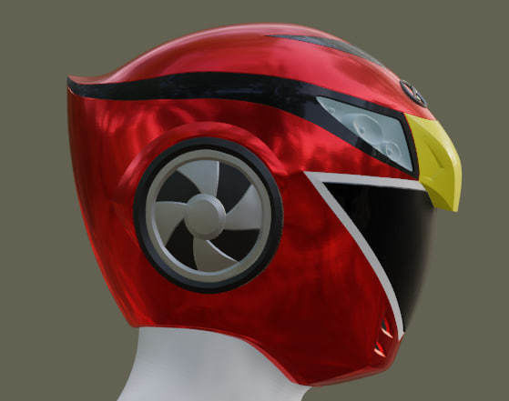 Red Power ranger RPM STL 3D print model 3D print model_1