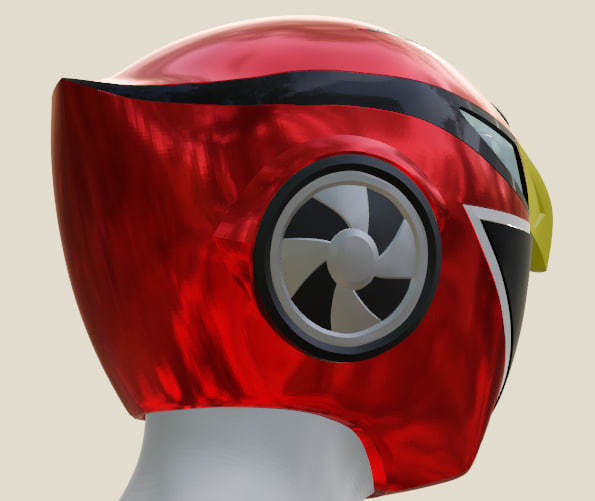 Red Power ranger RPM STL 3D print model 3D print model_3