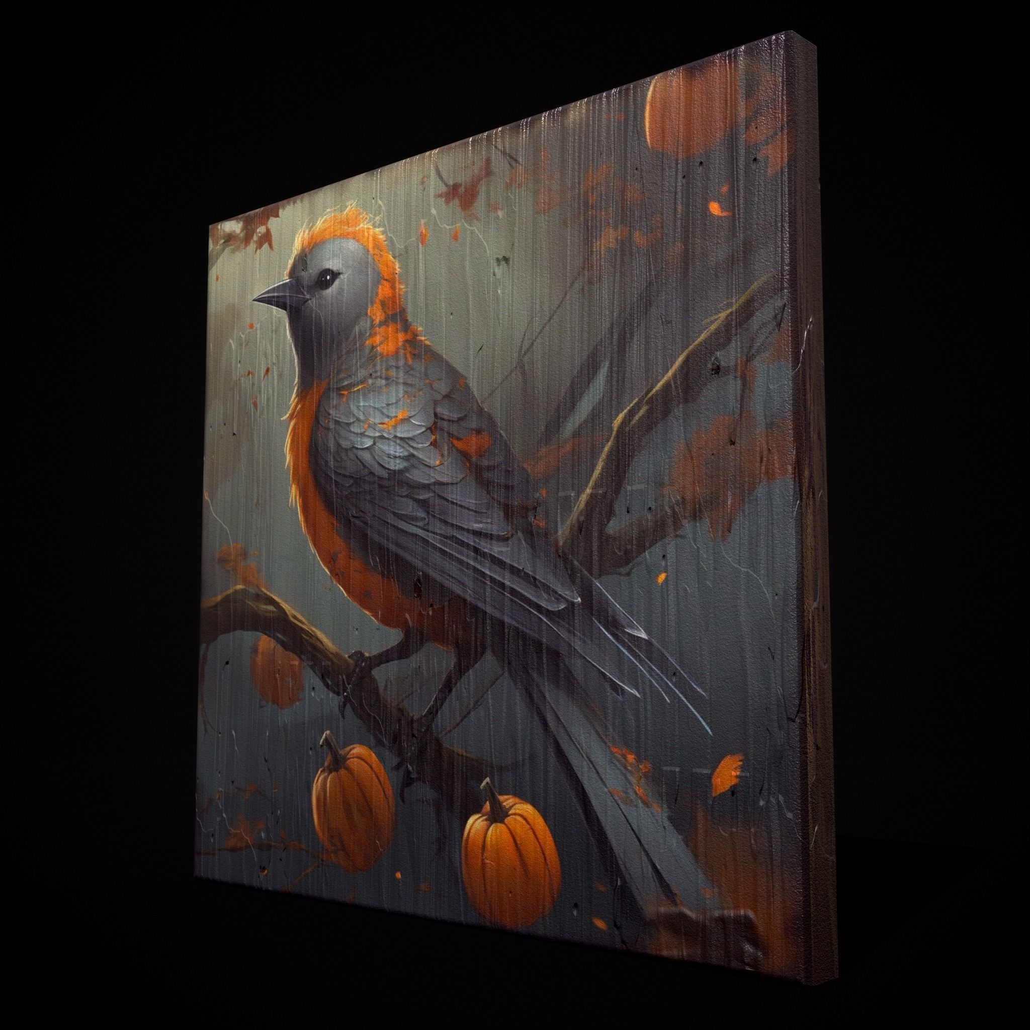 Halloween Bird Painting Version Six Low-poly 3D model_7