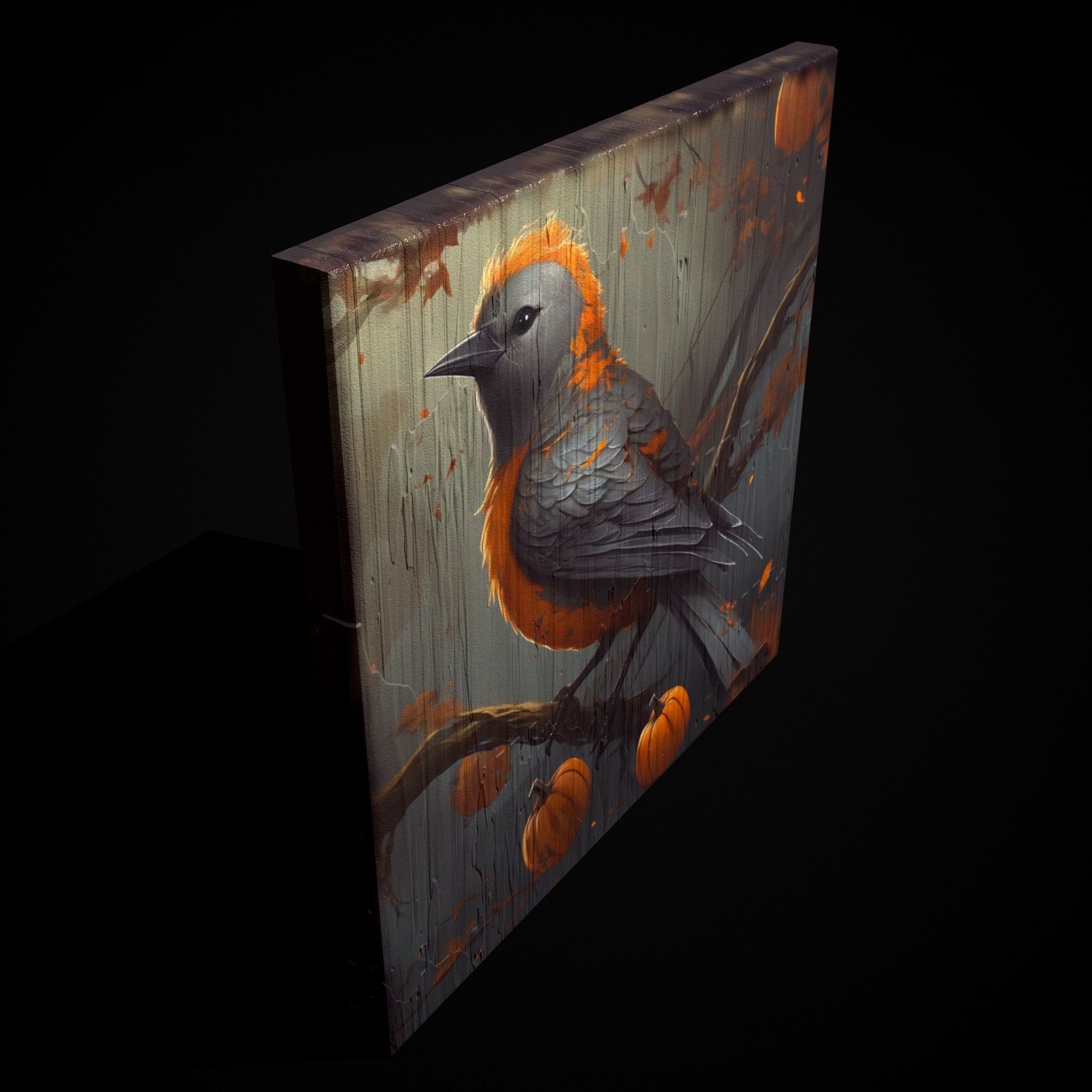 Halloween Bird Painting Version Six Low-poly 3D model_3