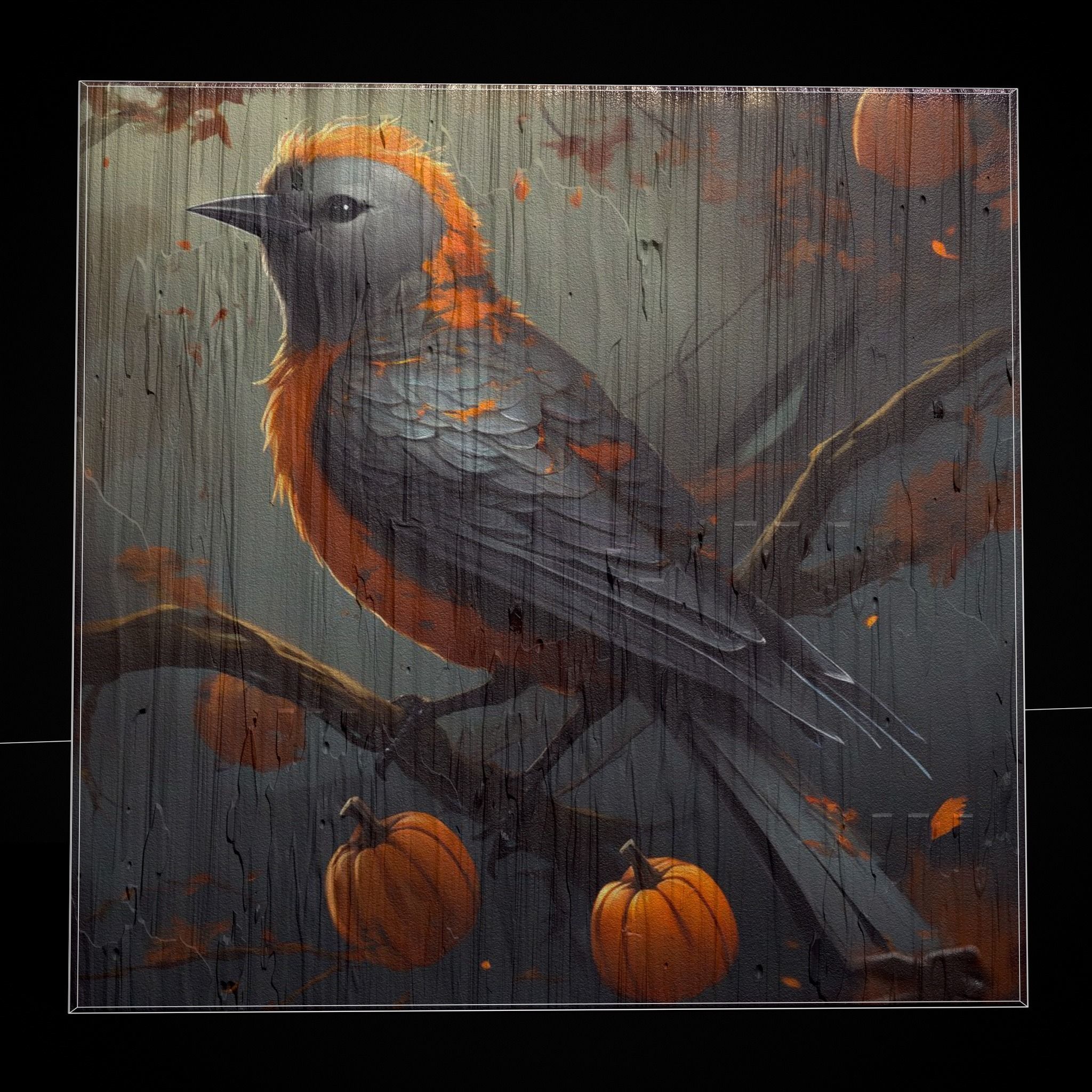 Halloween Bird Painting Version Six Low-poly 3D model_6