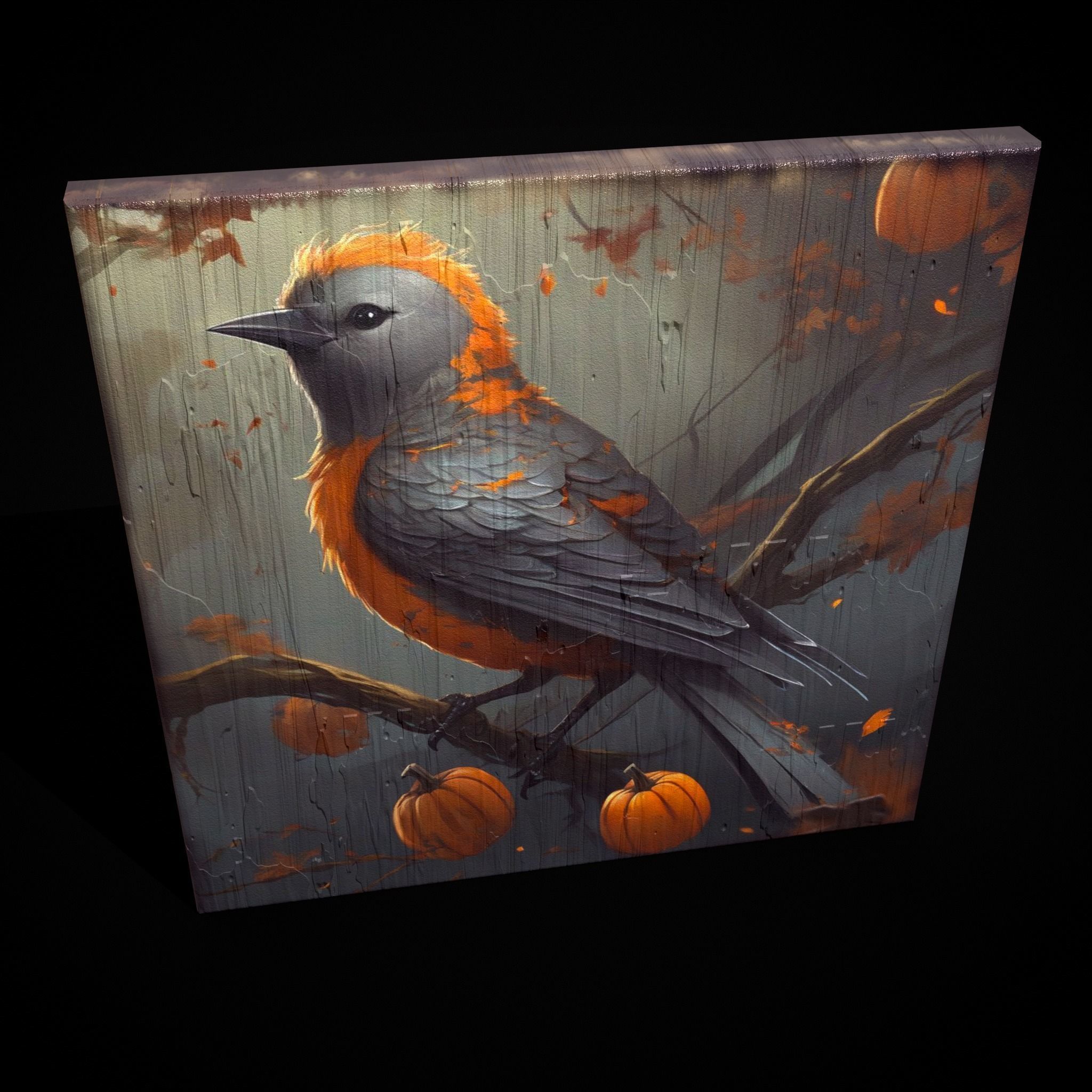Halloween Bird Painting Version Six Low-poly 3D model_11