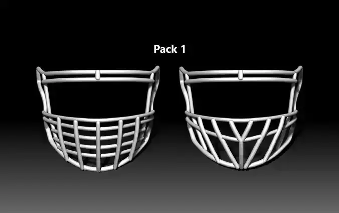 Facemask pack 1 for Riddell SPEEDFLEX helmet 3D print model
