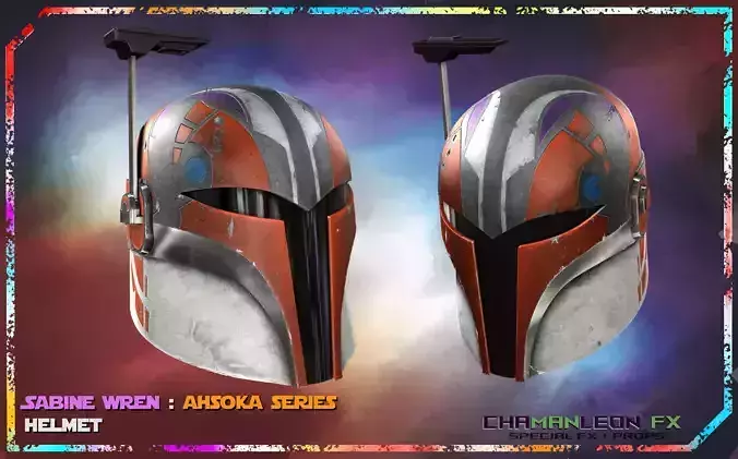 Sabine Wren Live Action Ahsoka Series Mandalorian Helmet Cosplay 3D print model