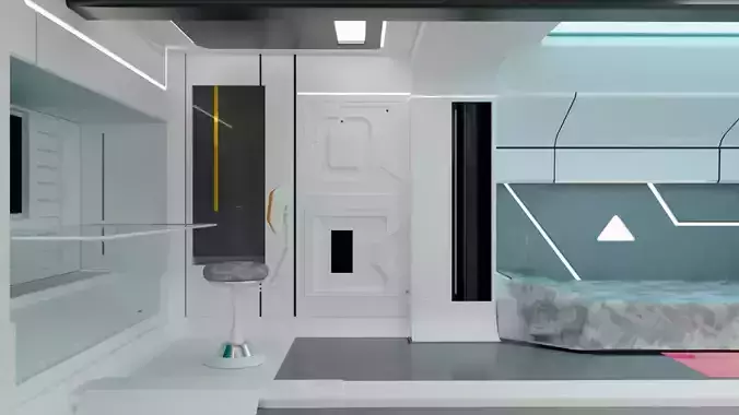 SCI-FI Interior BedRoom Model 3