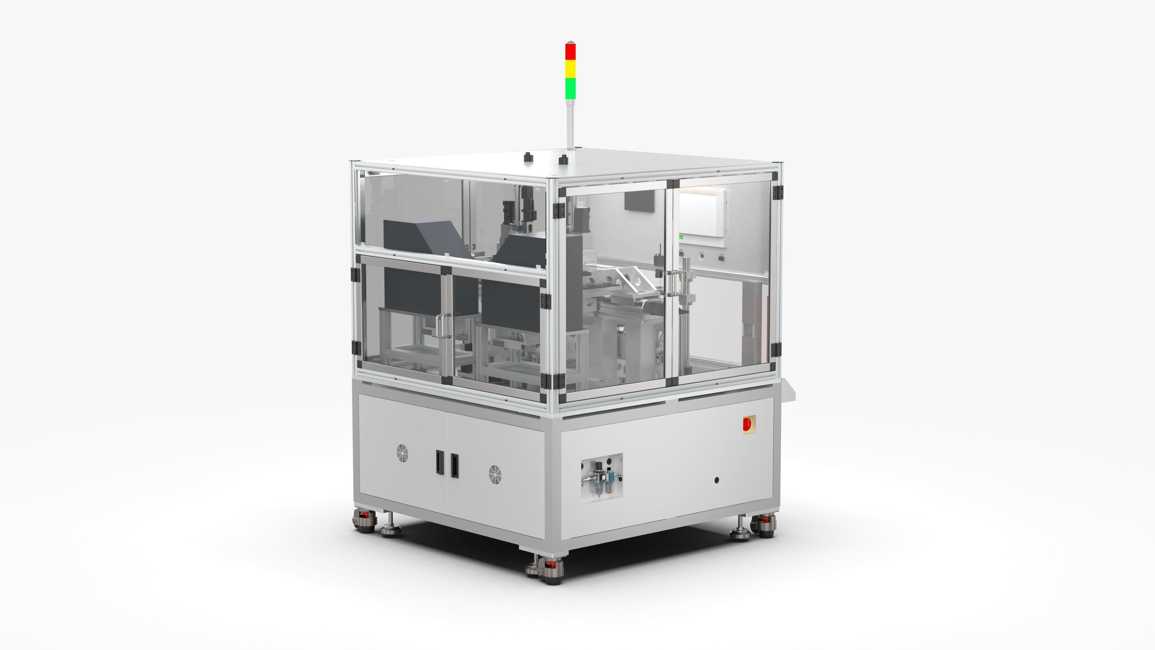 Automatic Double Shaft Lock Screw Machine 3D model_2