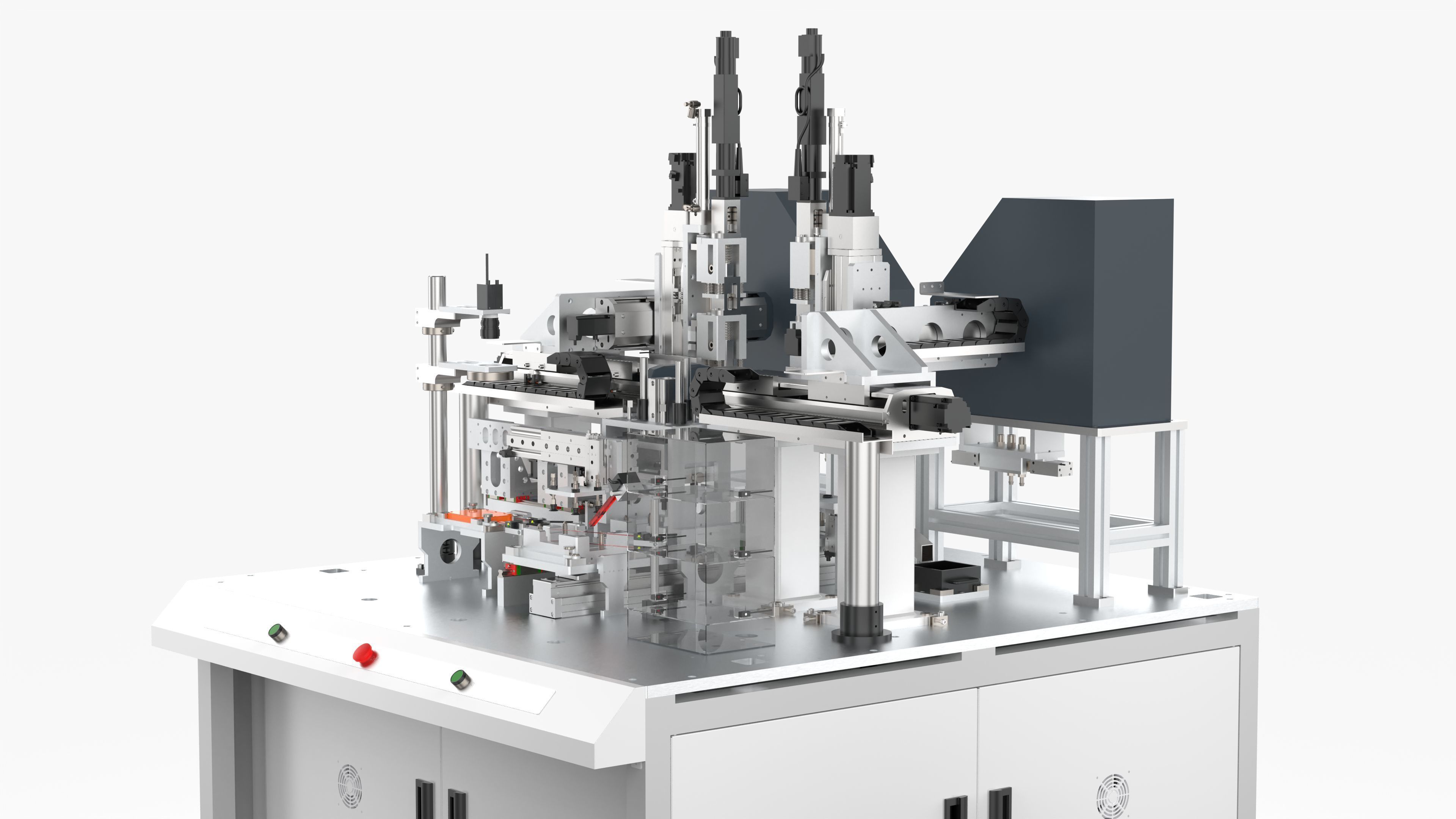 Automatic Double Shaft Lock Screw Machine 3D model_9