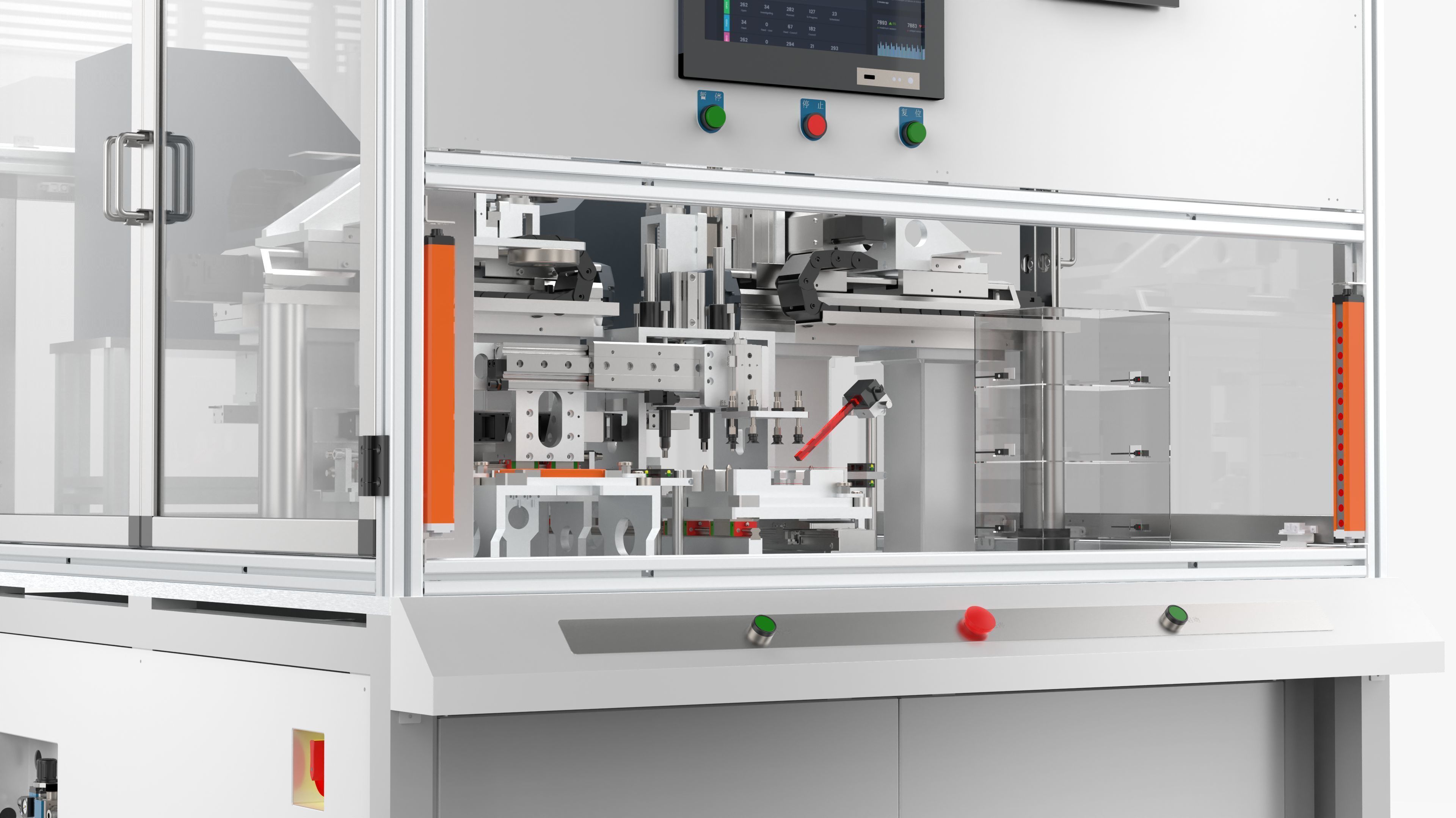 Automatic Double Shaft Lock Screw Machine 3D model_6