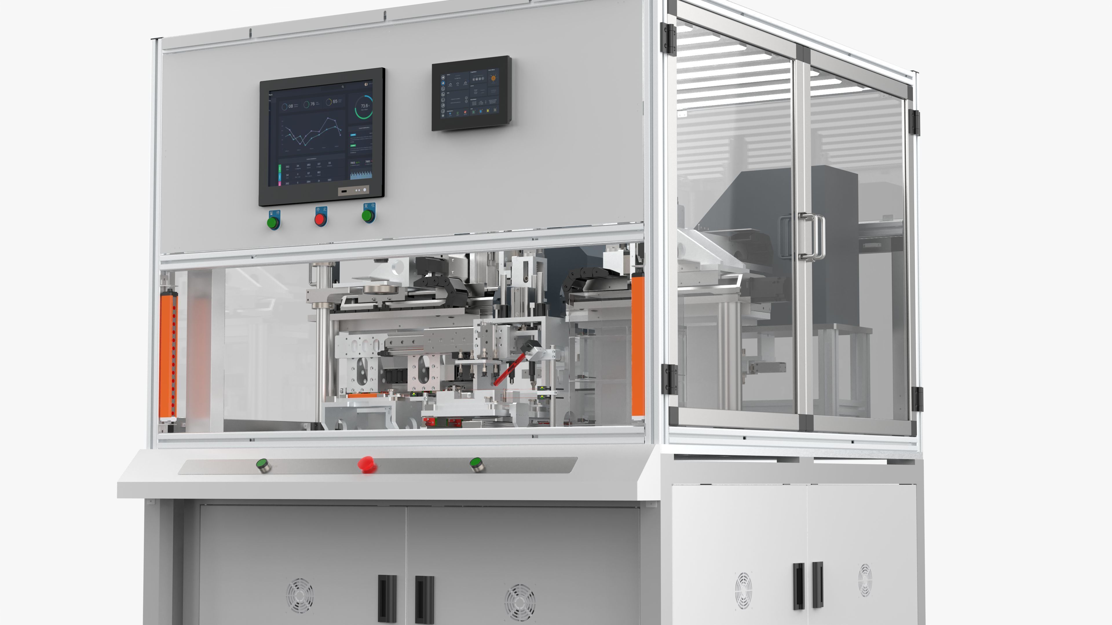 Automatic Double Shaft Lock Screw Machine 3D model_7