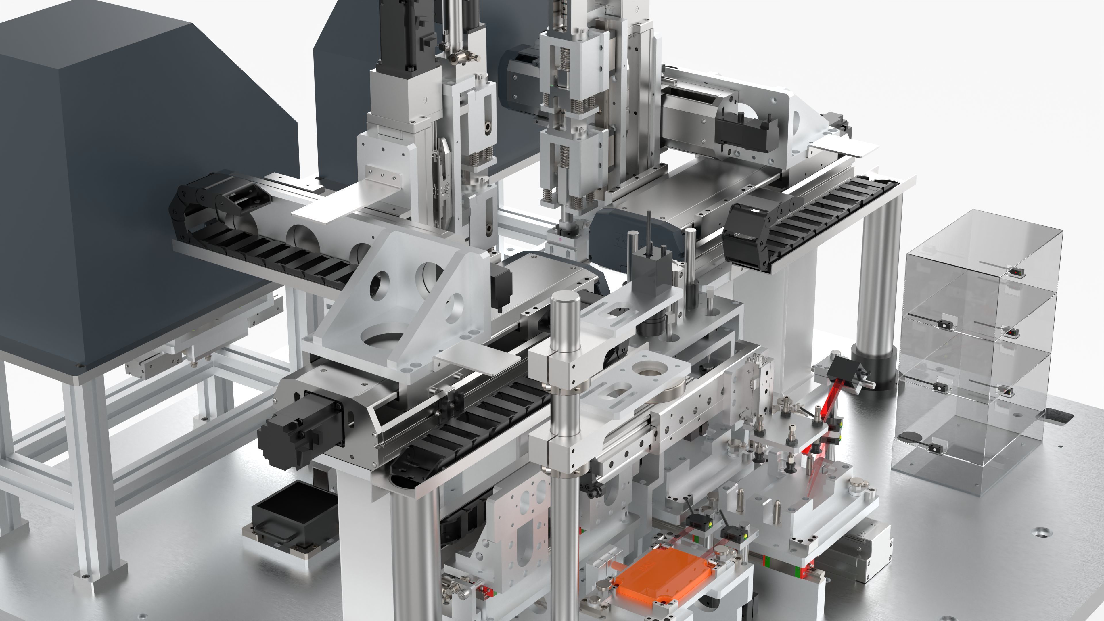 Automatic Double Shaft Lock Screw Machine 3D model_12