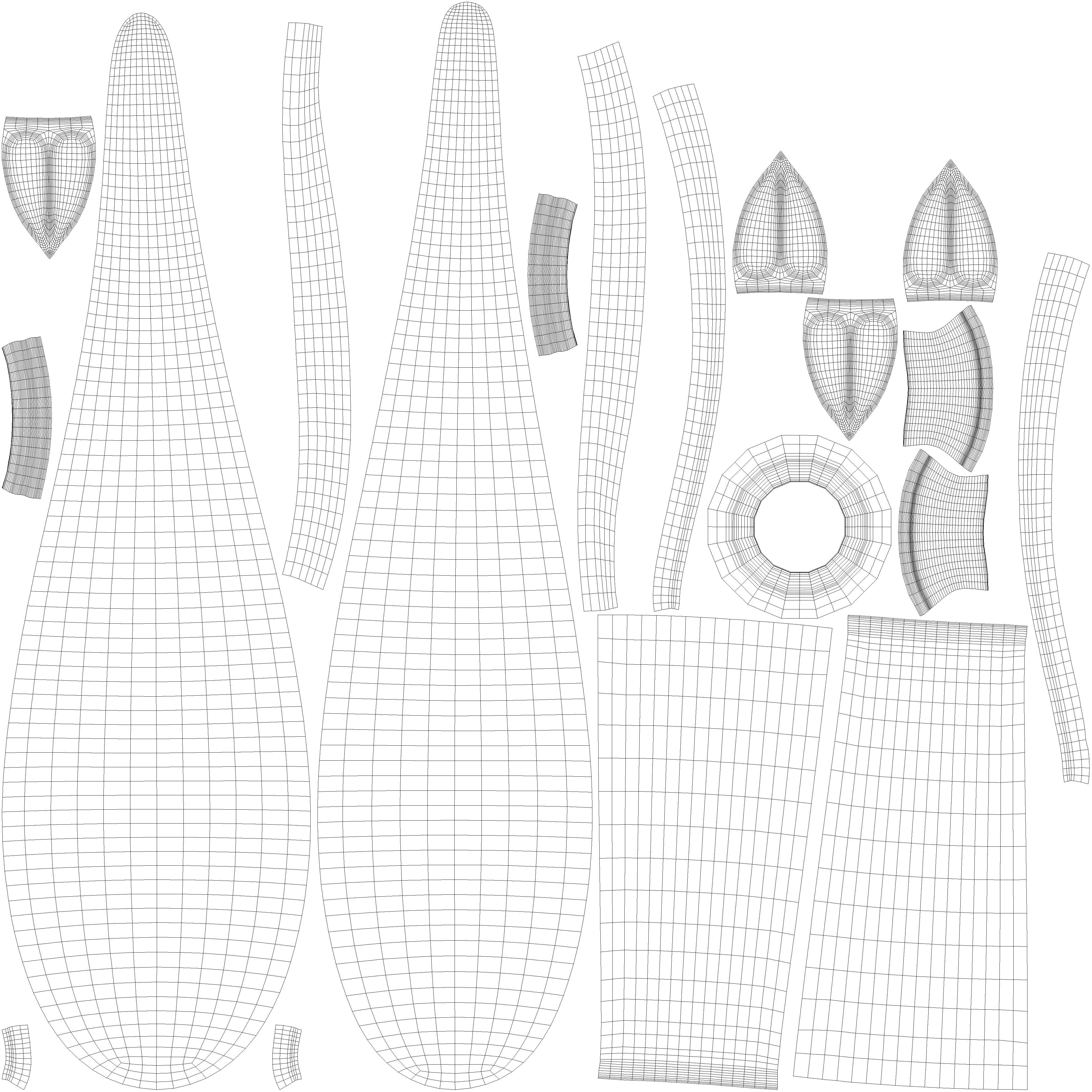 17th Century Boucan Knife Pirate Sword 3D model_11