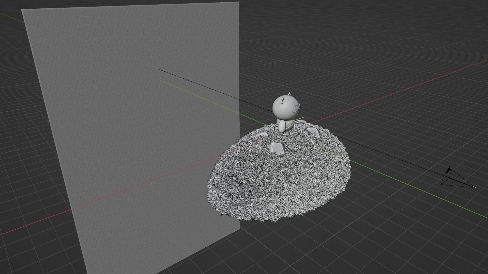 Stylized Panda Character on Grassy Hill - 3D Model 3D model_6