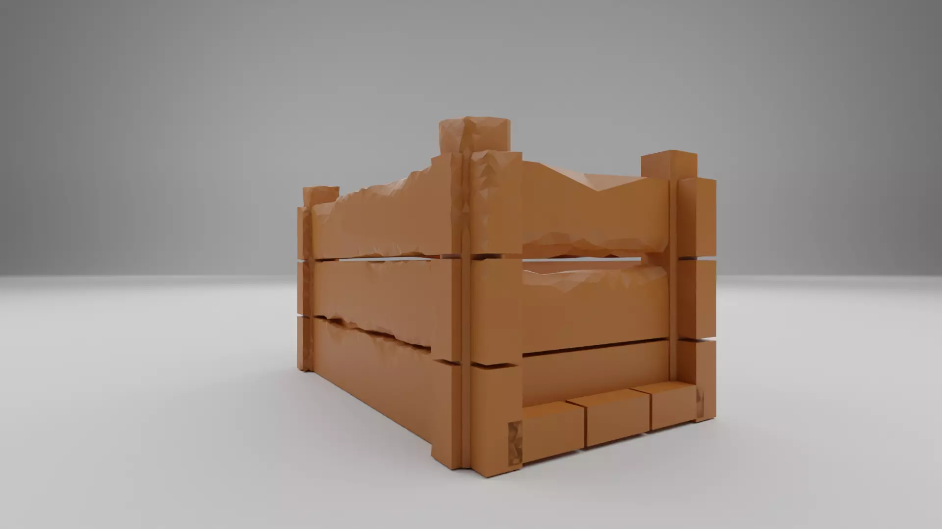 Wooden crate Free 3D print model_0