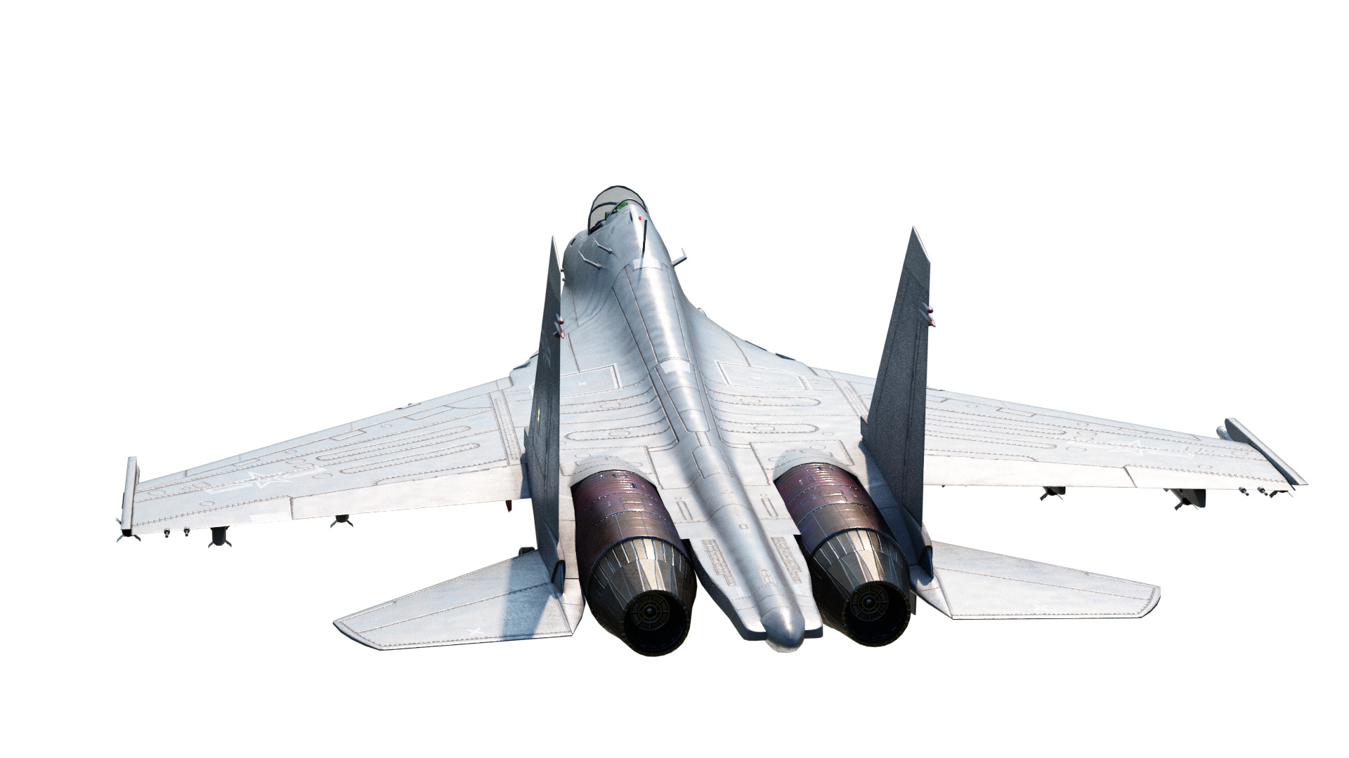 PBR Chinese Shenyang J-16 multirole fighter J16 Flanker Low-poly 3D model_11