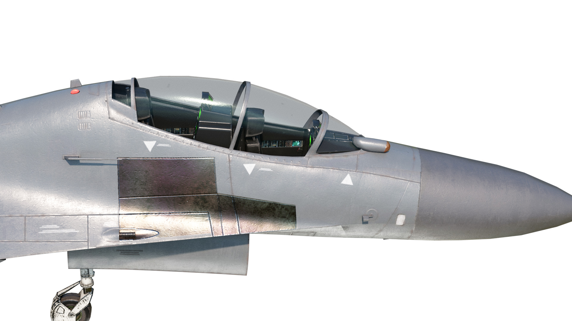 PBR Chinese Shenyang J-16 multirole fighter J16 Flanker Low-poly 3D model_6