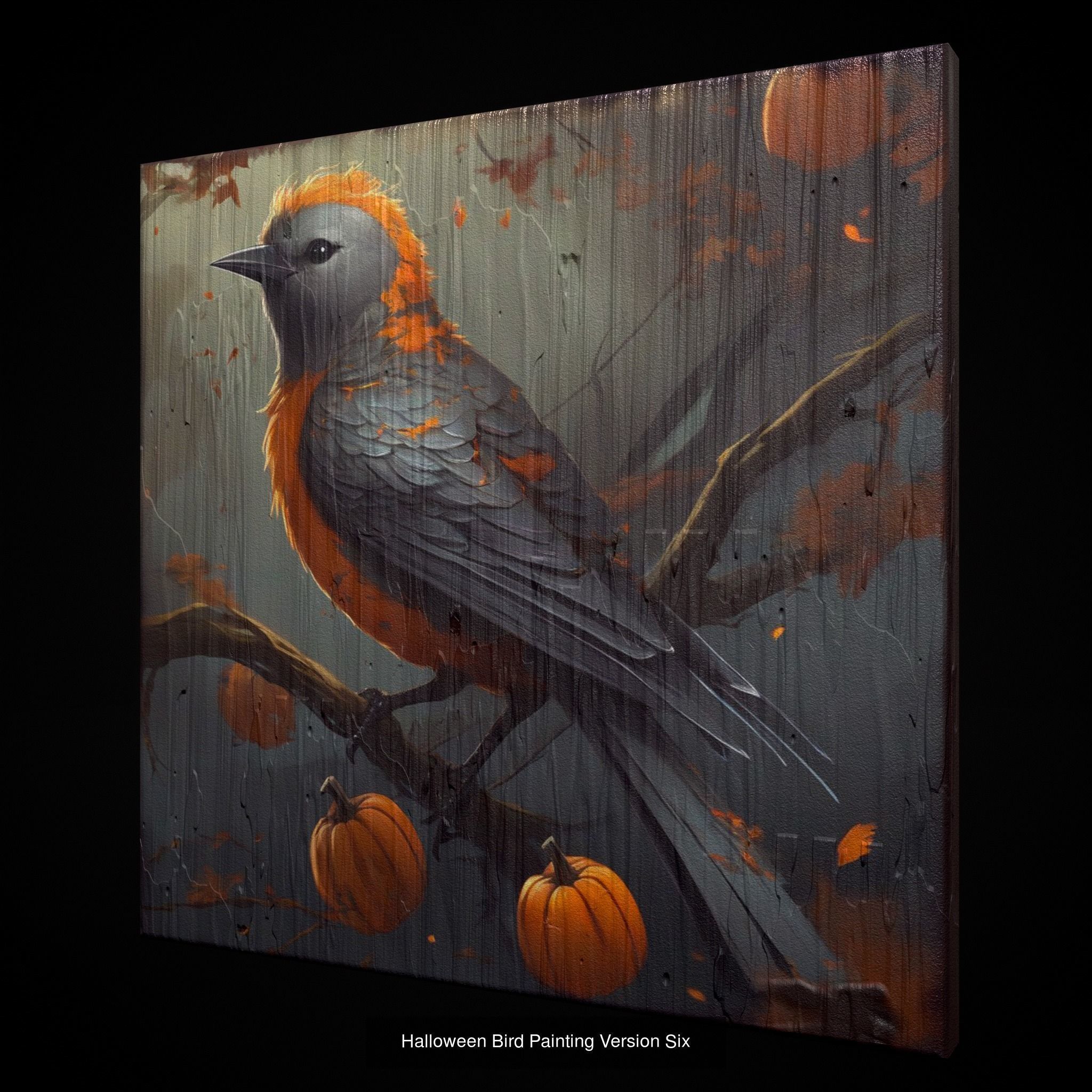 Halloween Bird Paintings Pack Three 3D Model Collection_16